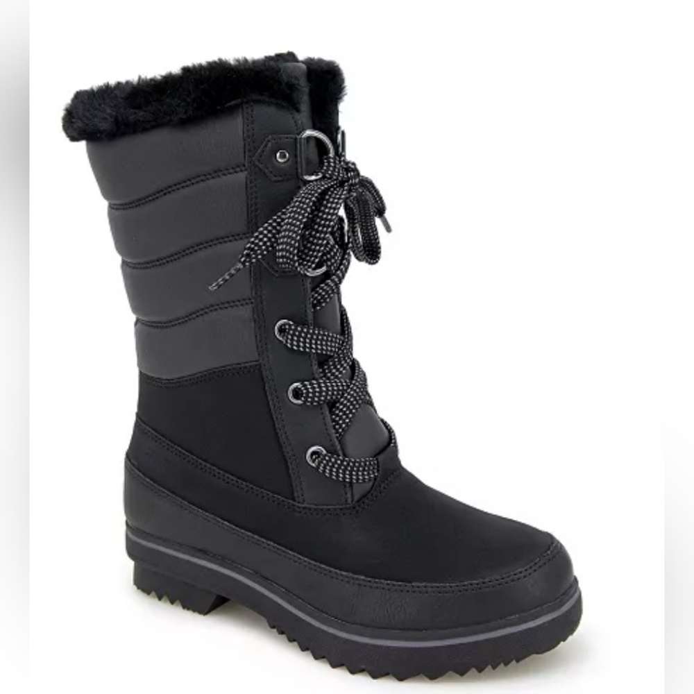 JBU Summit Cold Weather Block Heel Boots Black Size 6